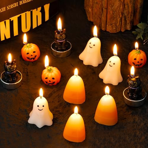 Halloween Candles (Candy Corn, Pumpkin, Black Cat, Ghost) | Amazon (US)