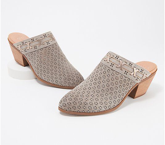 frye & co. Leather or Perforated Mule - Jacy | QVC