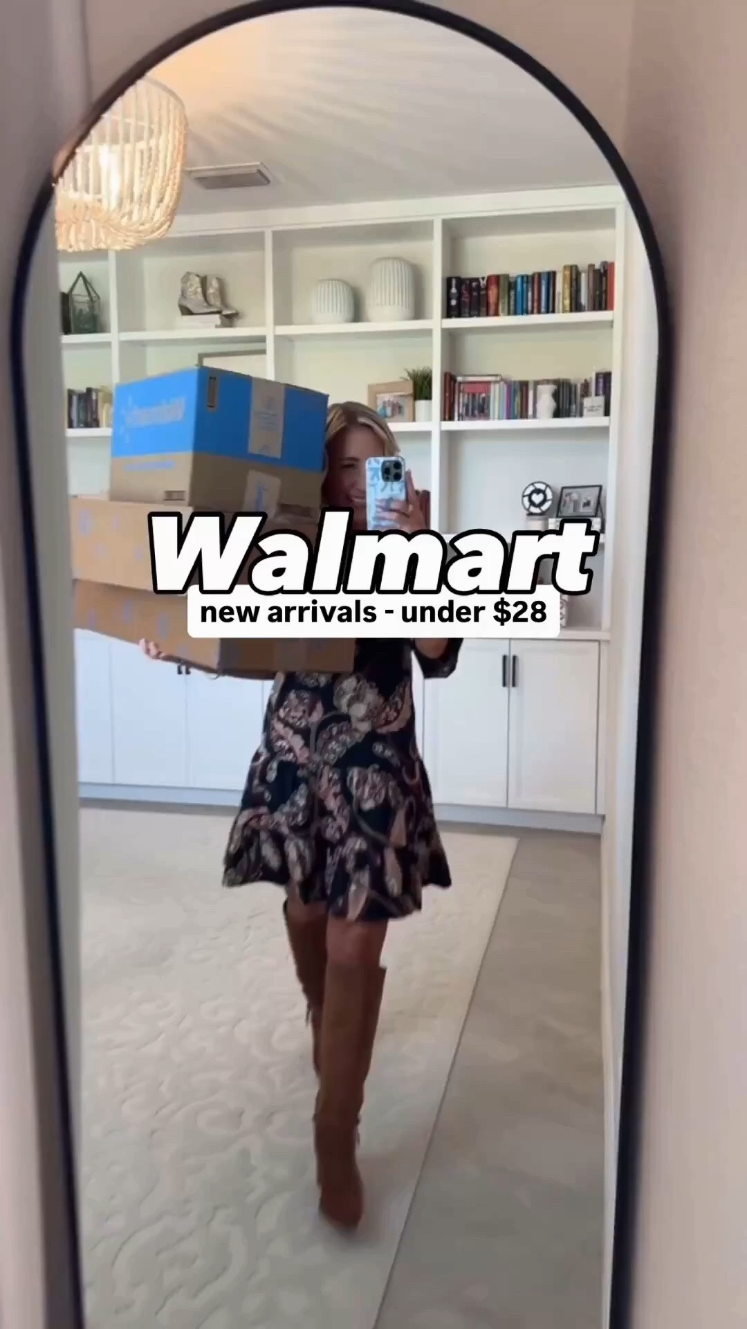 #WalmartPartner - new arrivals - all under $28. @Walmart #walmartstyle : * V-Neck Midi Dress w/ Short Sleeves - size XS. $24.98. 3 colors. * Buckle Tall Boots - TTS. $46.98. 2 colors. 1. V-Neck Midi Dress w/ Short Sleeves - size XS. $24.98. 3 colors. 2. Gathered Yoke Blouse w/ Long Sleeves - size XS. $19.98. 4 colors. * High Rise Flare Jeans - size 0 (tight). $26.98. 2 washes. 3. Wide Leg Utility Pants - size 0 (runs small). $26.98. 4 colors. * Henley Sweater w/ Puff Sleeves - size XS. $19.98. 3 colors. 4. Tiered Hem Dress w/ Long Sleeves - size XS. $27.98. 3 colors. * Cozy Yarn Crewneck Sweater - size XS. $20. 9 colors. 5. Drapey Denim Jeans - size small, short. $26.98. 4 colors. * V-Neck Henley Top w/ Short Puff Sleeves - size XS. $14.98. 5 colors.

#LTKSeasonal #LTKOver40 #LTKPetite