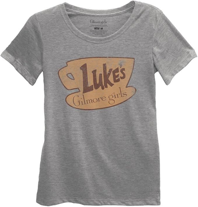 Ripple Junction Gilmore Girls Juniors Vintage Luke's Coffee Logo Light Weight Crew T-Shirt | Amazon (US)