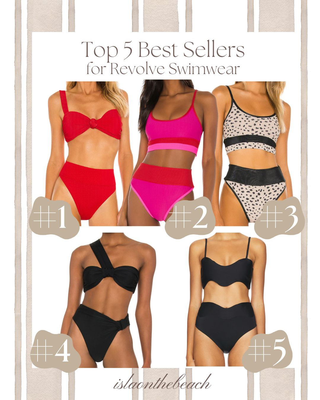 Top 5 Best Selling Swimsuits on Revolve! My favorite is #5, it is so unique! 

 #LTKSeasonal #LTKSwim #LTKTravel