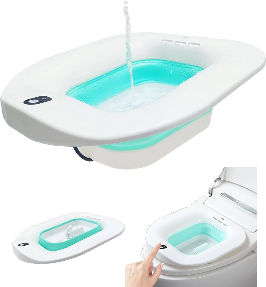 Electric Sitz Bath for Toilet Seat Hemorrhoids Sitz Bath Postpartum Care Tub,Sitz Baths Salts Bow... | Amazon (US)
