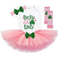 Baby Girl St. Patrick's Day Outfit - Girls Clothes Girl's St Pattys Holiday Tutu Coming Home Toddler Tee | Etsy (US)