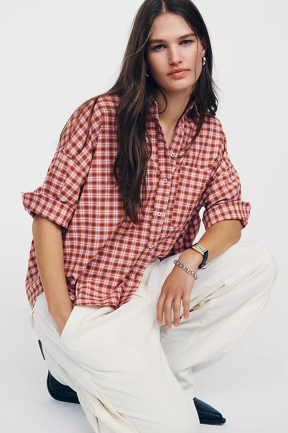 Mabel Boxy Oxford Shirt Top | Anthropologie (US)