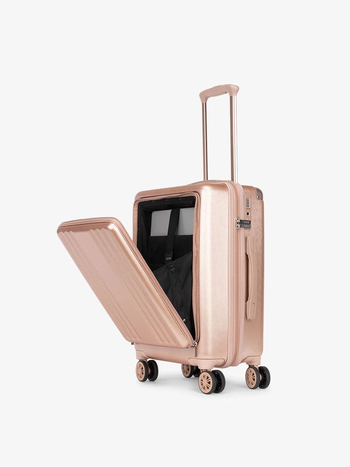 Ambeur Front Pocket Carry-On Luggage in Gold | CALPAK