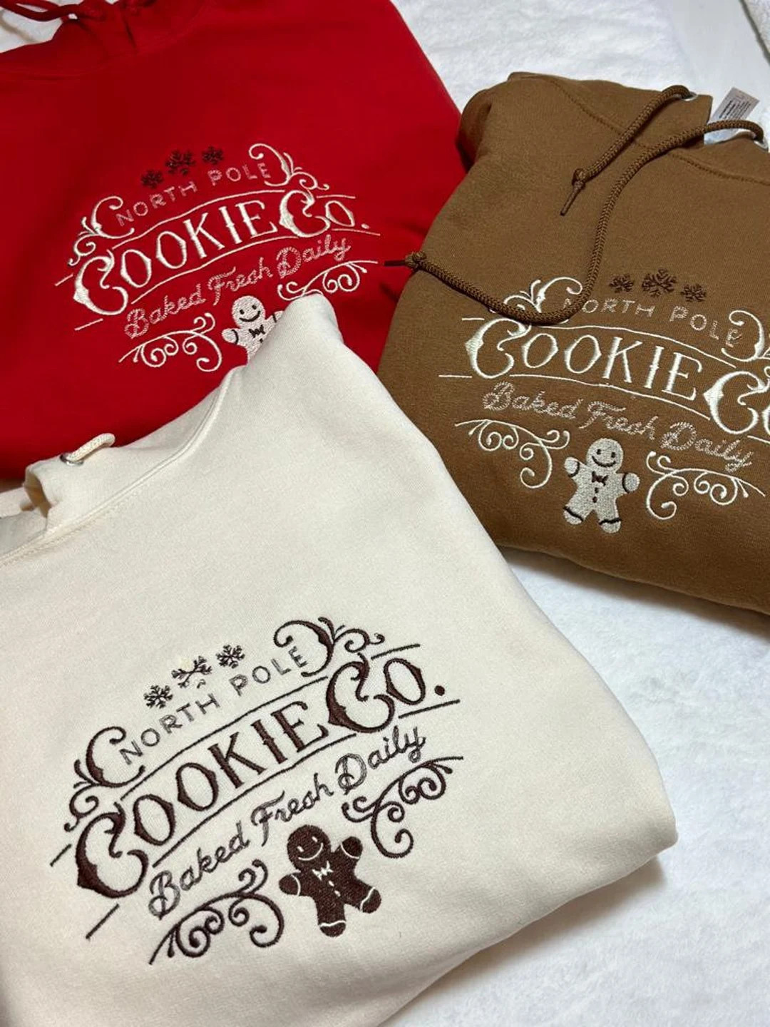 Christmas Hoodie Christmas North Pole Cookie Co. Embroidered - Etsy | Etsy (US)