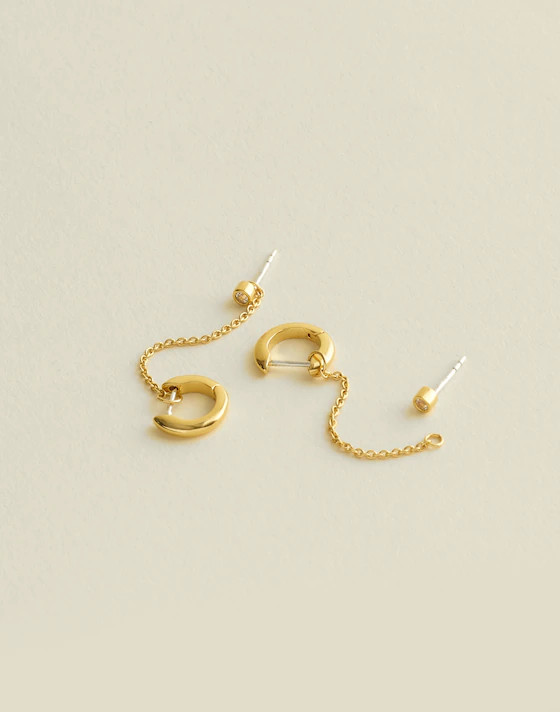 Demi-Fine Chain Huggie Hoop Earrings | Madewell