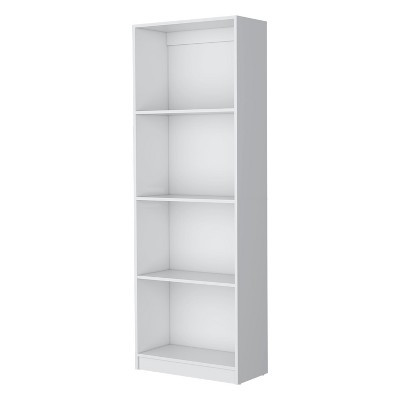 HomeRoots 71" White Wood Four Tier Bookcase | Target