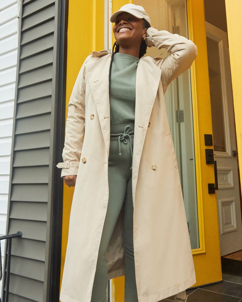 Calf-Length Trench Coat | Abercrombie & Fitch (US)