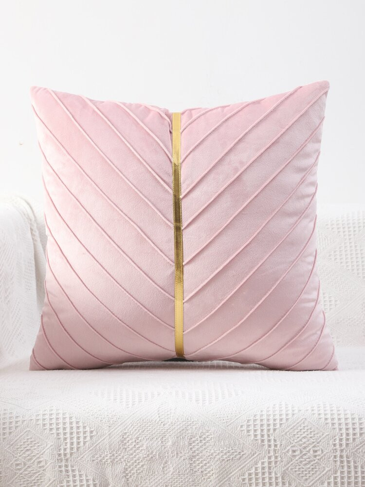 Metallic Pintuck Cushion Cover Without Filler, Throw Pillow Cover, Pillow Insert Not Include, For... | SHEIN