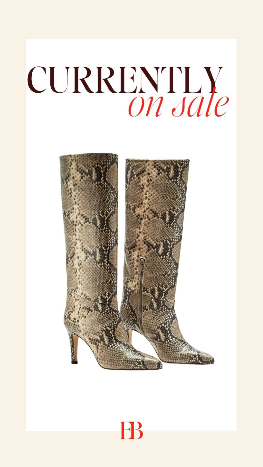 These boots are on sale and are too good not to share! 

 #boots #snakeskin #sale #salealert #LTKSaleAlert