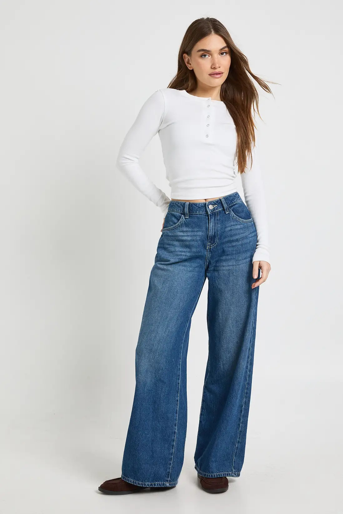 Jeans | Basics Mid Waist Boyfriend Jean | boohoo | NastyGal UK