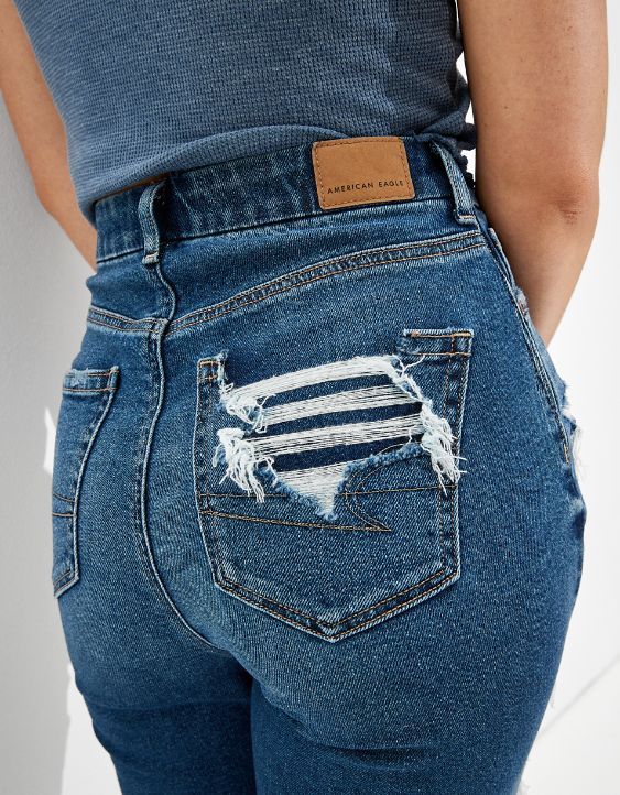 AE Stretch Ripped Curvy Mom Jean | American Eagle Outfitters (US & CA)