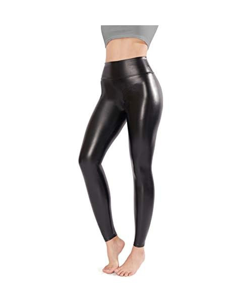 Samuel Faux Leather Leggings for Women Tummy Control High Waist Stretch Leather Pants Winter Flee... | Amazon (CA)