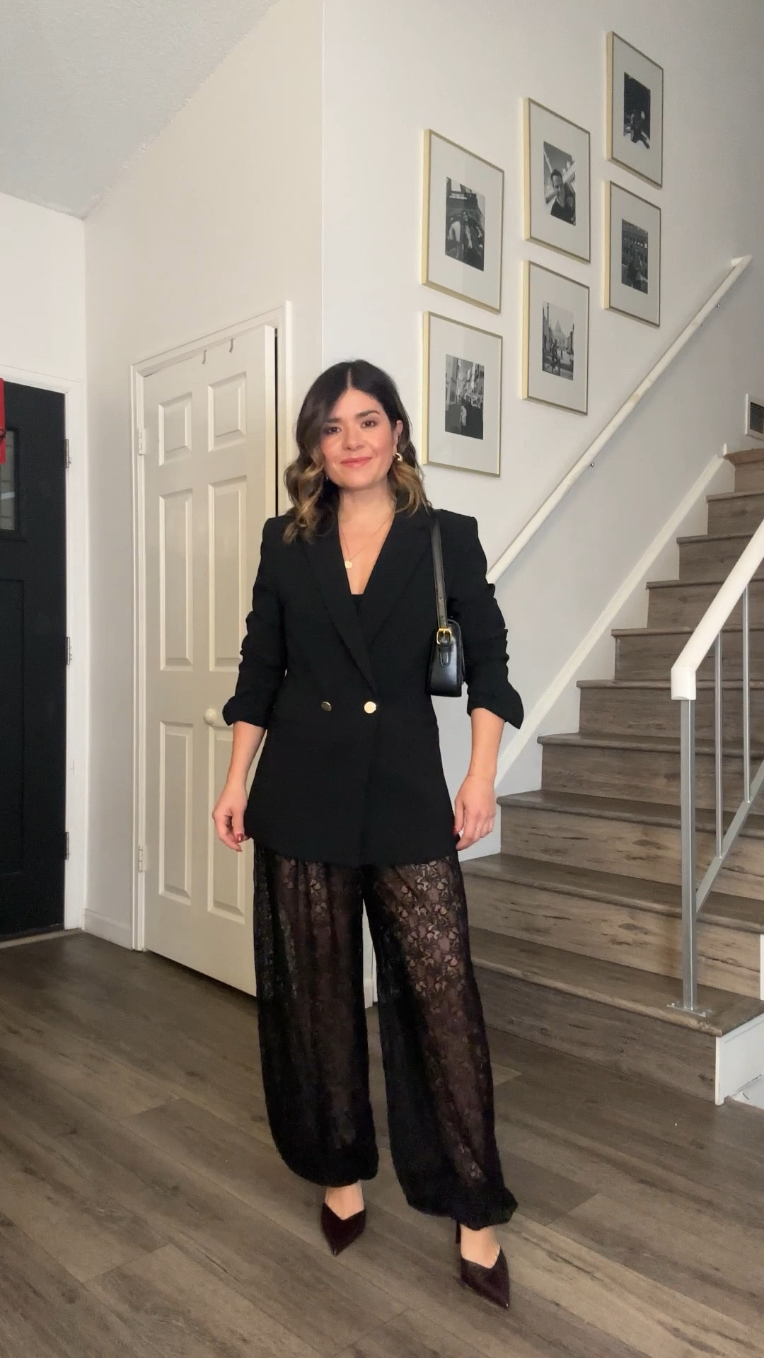 Finally styling these viral lace balloon pants via Zara! They are so good and under $50! 
Linked similar blazer.
Top size small
Pants size small

#LTKShoeCrush #LTKHoliday #LTKCyberWeek