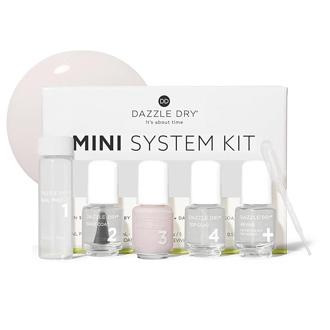 Dazzle Dry Mini Kit 4 Step System - Prima Ballerina, a sheer and milky delicate pink that makes a... | Amazon (US)