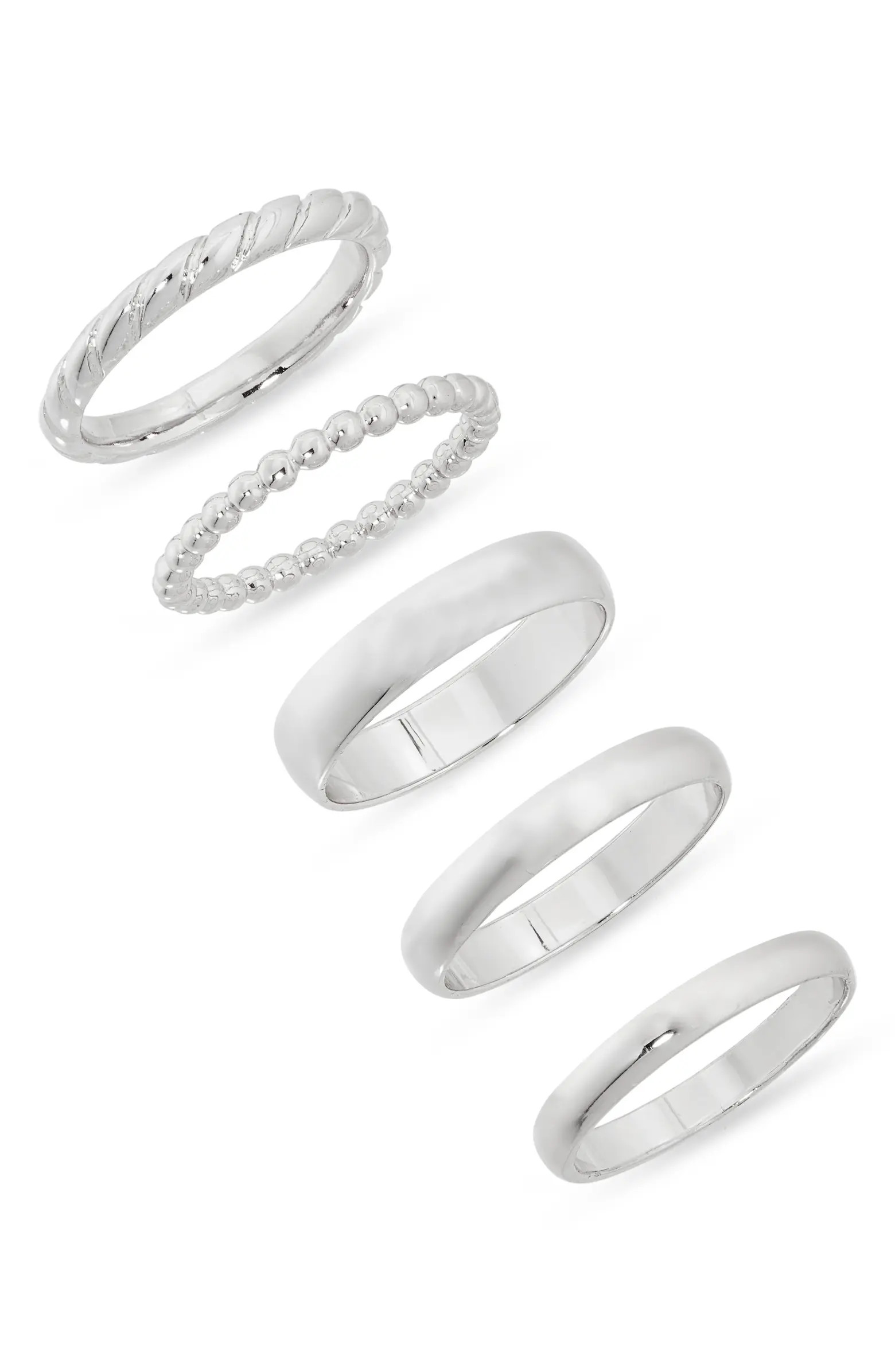 Nordstrom Set of 5 Assorted Stacking Rings | Nordstrom | Nordstrom