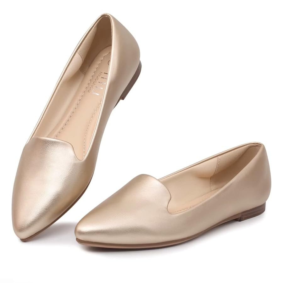 MUSSHOE Flat Shoes Women Comfortable Slip on Women's Flats | Amazon (US)
