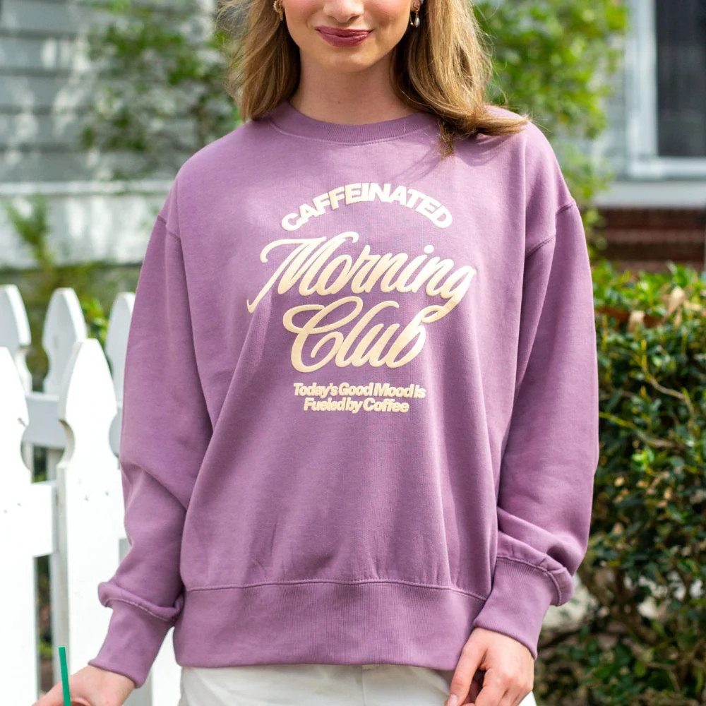PUFF 'Caffeinated Morning Club' Signature Sweatshirt | United Monograms