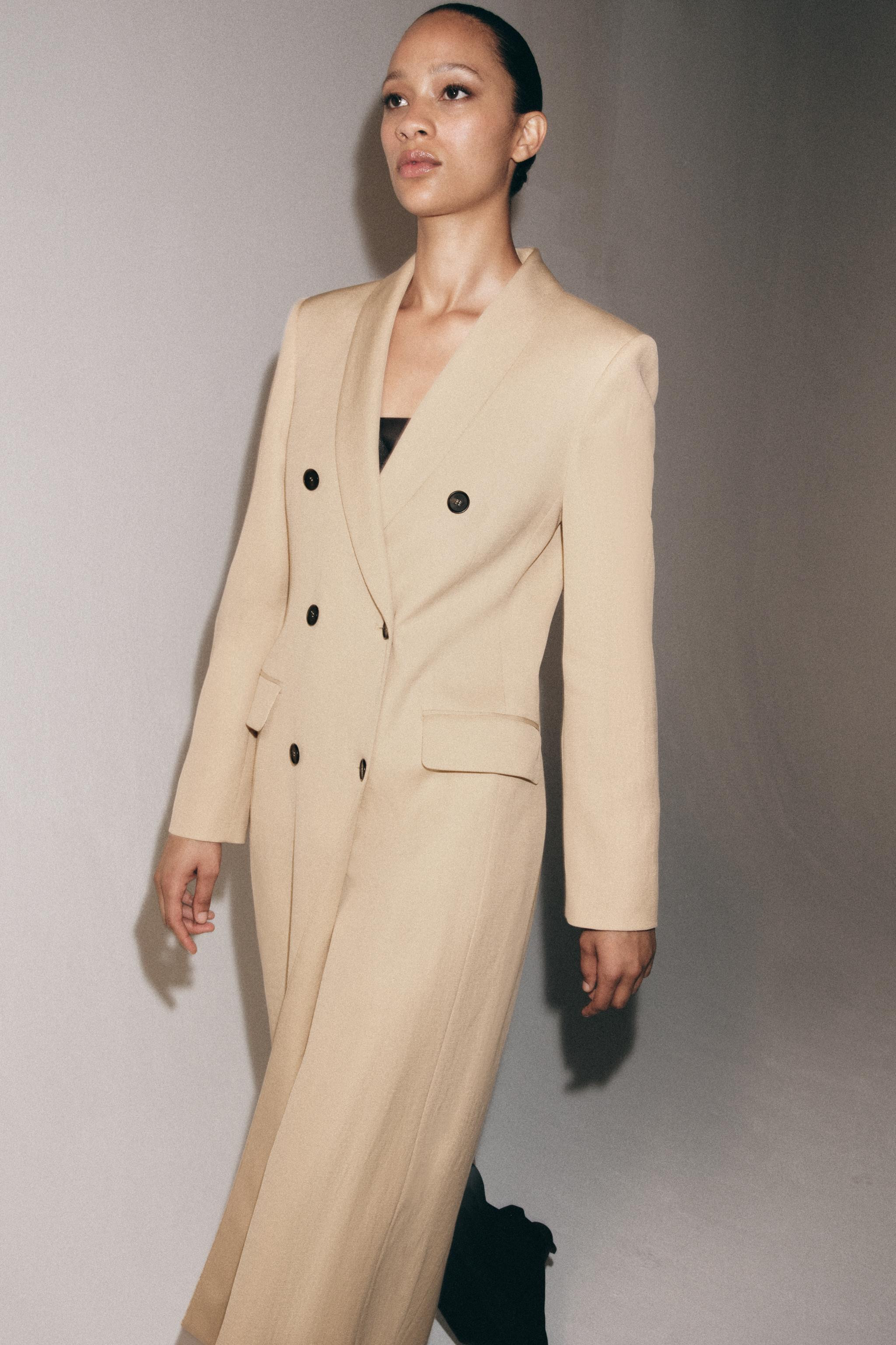 ZW COLLECTION FLOWY DOUBLE-BREASTED COAT | Zara US