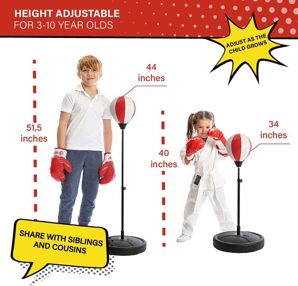 Whoobli Punching Bag for Kids Incl Boxing Gloves | 3-10 Years Old Adjustable Kids Punching Bag wi... | Amazon (US)