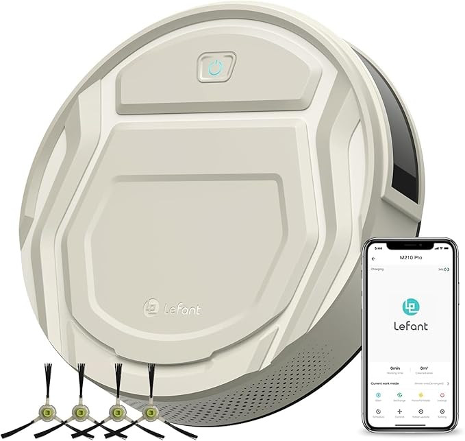 Lefant M210 Pro Robot Vacuum Cleaner, 2200Pa Suction,120 Mins Runtime, Self-Charging Slim Robotic... | Amazon (US)