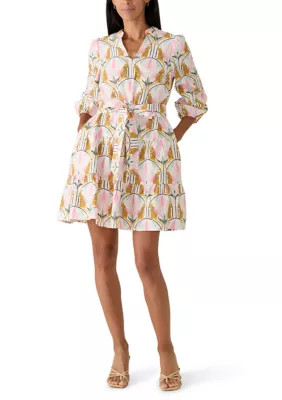 Women's 3/4 Puff Sleeve Belted Mini Dress | Belk