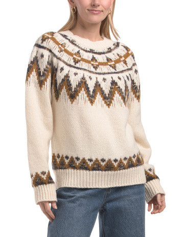 Rae Fairisle Sweater, Polyester | TJ Maxx
