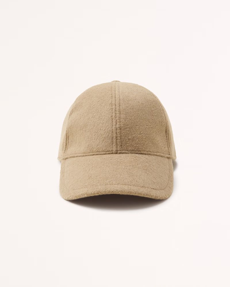 Women's Wool-Blend Baseball Hat | Women's Accessories | Abercrombie.com | Abercrombie & Fitch (US)