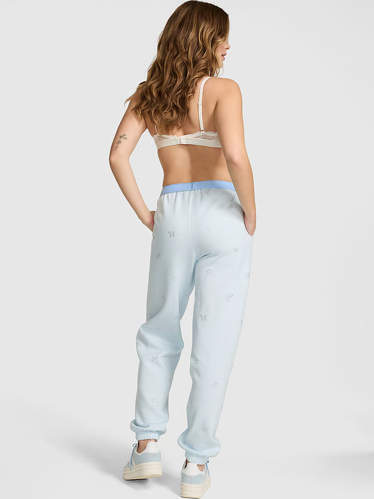 Buy PINK x LoveShackFancy Jogger Sweatpants, Glacial Mist - Order Bottoms online - PINK US | Victoria's Secret (US / CA )