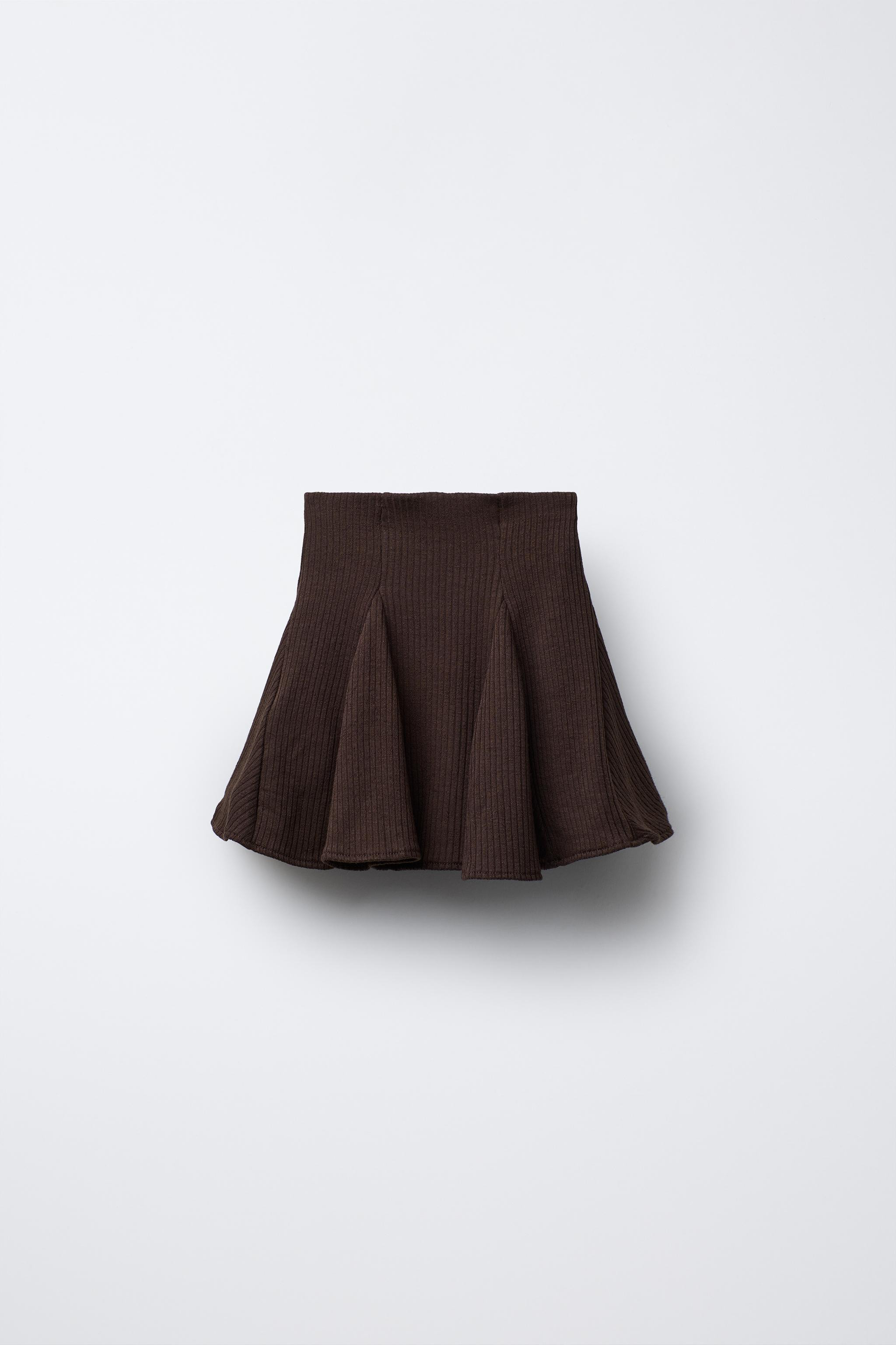 RIBBED RUFFLE SKORT | Zara US