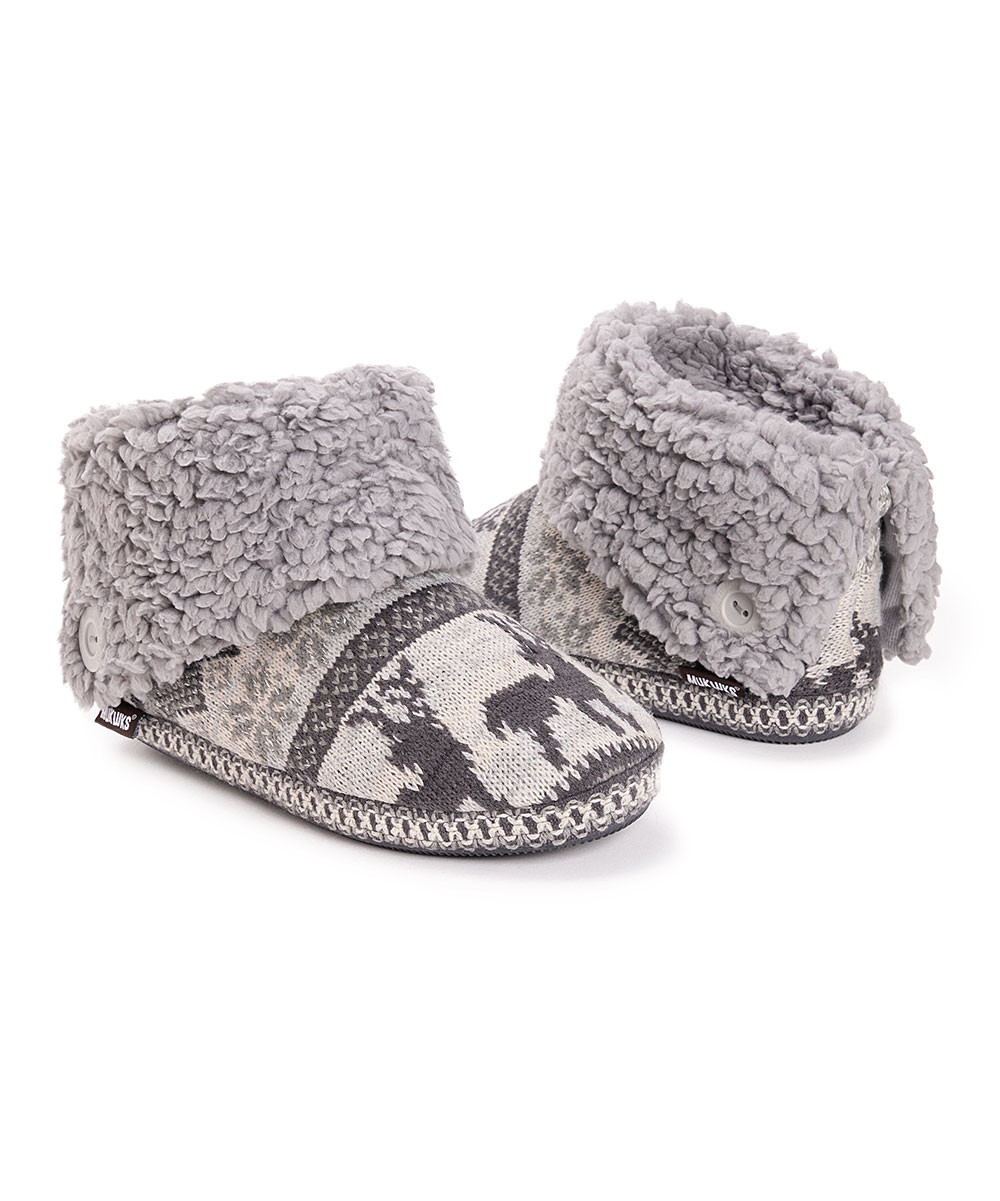 Muk Luks Women's Slippers Grey - Gray Heather Melinda Slipper - Women | Zulily
