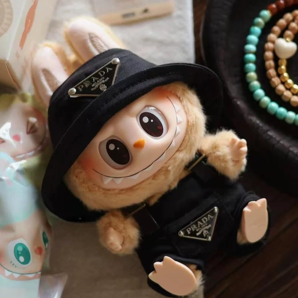 Fashion Labubu Clothes 2025 New Cute Clothes Set for 17 cm Labubu Exquisite Accessories for Labubu Collection (Black) | Amazon (US)