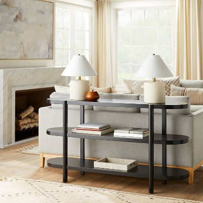 Ceramic Table Lamp with Knob (Includes LED Light Bulb) Tan - Threshold™ designed with Studio McGee | Target