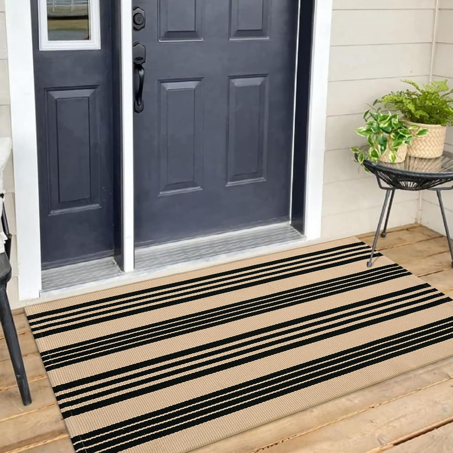 Front Door Mat Outside Entrance, 2'x4.3' Front Door Rug Outdoor Cotton Machine Washable Fall Door... | Amazon (US)