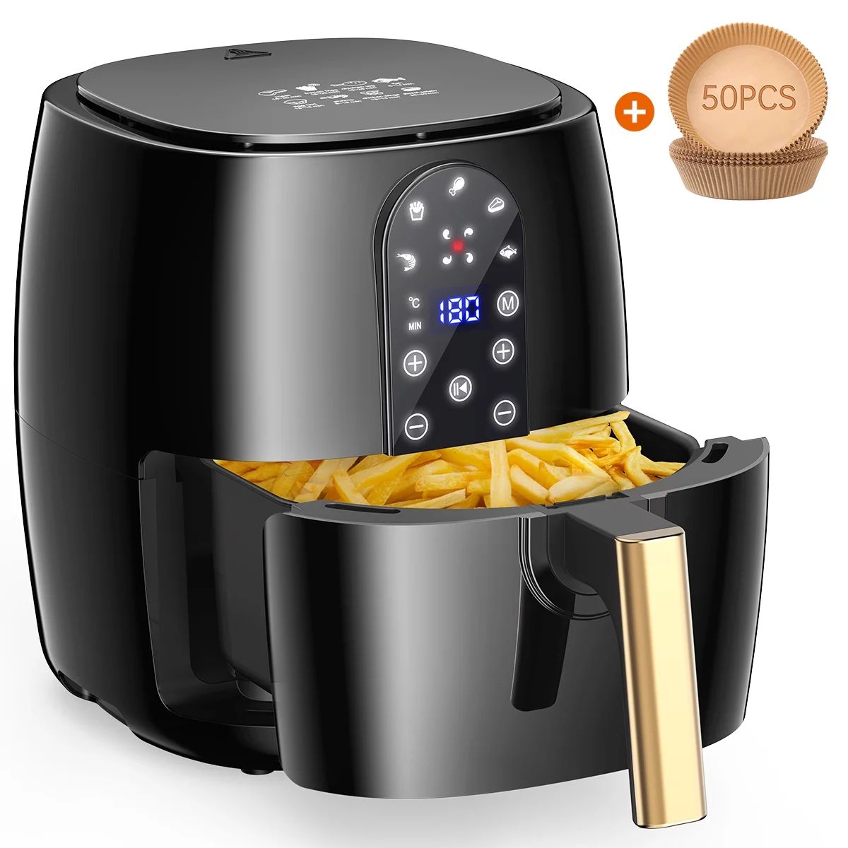 Air Fryer, 5.2QT Air Fryer Oven Oilless Cooker, 5-in-1 Hot Air Fryers with Digital LED Touch Scre... | Walmart (US)
