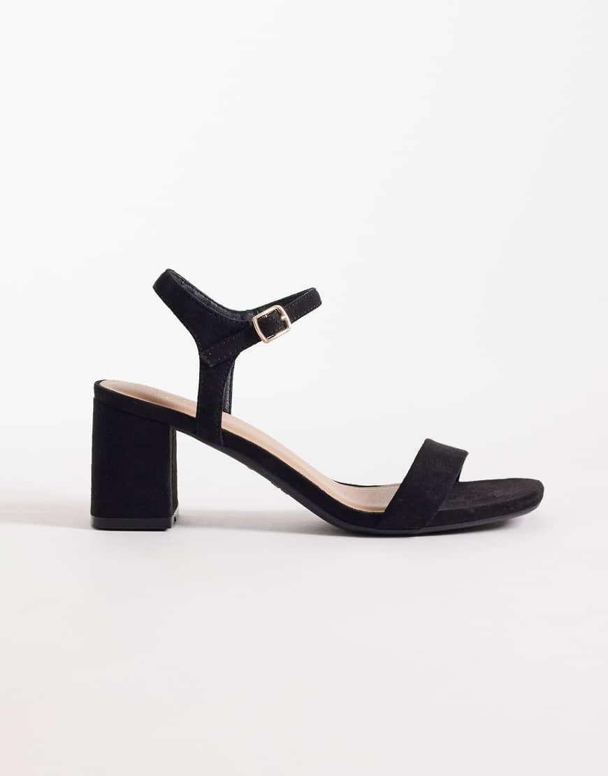 New Look – Schwarze Sandaletten mit Blockabsatz | ASOS (Global)