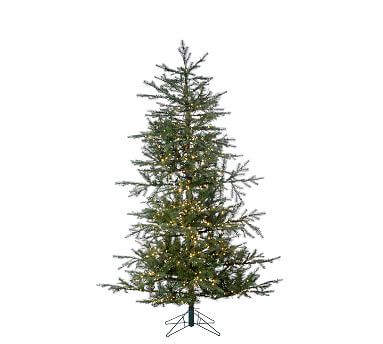 Pre-Lit Portland Pine Faux Christmas Trees | Pottery Barn (US)