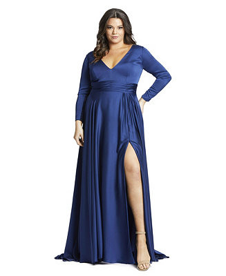 Mac Duggal Women's Sequined High Neck Sleeveless Column Gown - Macy's | Macy's
