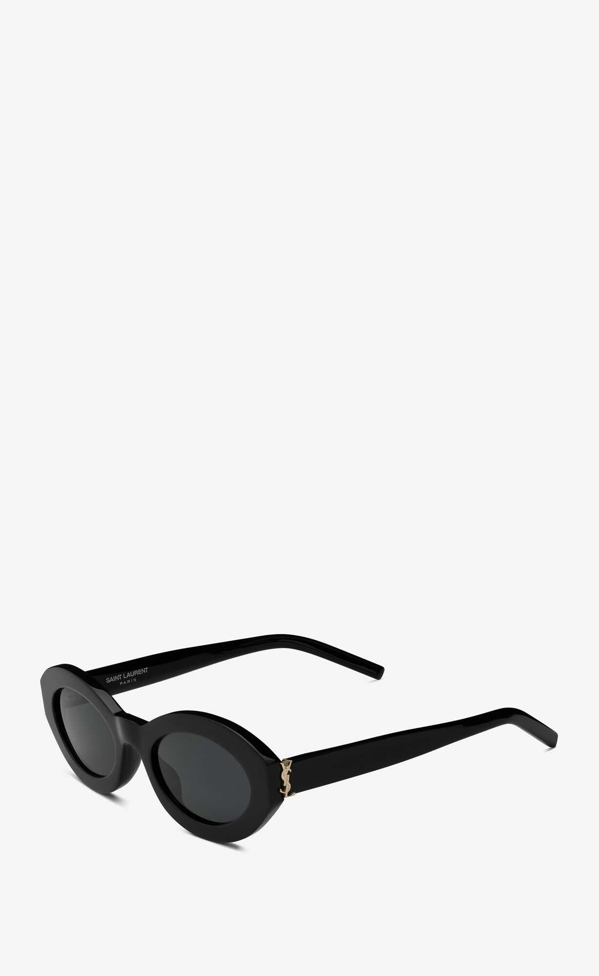 sunglasses with oval acetate frames and nylon lenses. | Saint Laurent Inc. (Global)