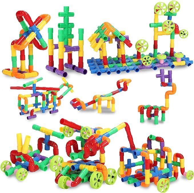 KAKATIMES STEM Building Blocks Toy for Kids, Educational Toddlers Toddler Toy Kit, Constructions ... | Amazon (US)