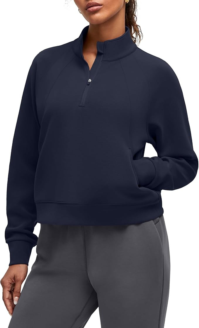 G4Free Smoofit Modal Soft Women's Sweatshirts Half-Zip Pullover Mock Neck Casual Tops with Pocket... | Amazon (US)