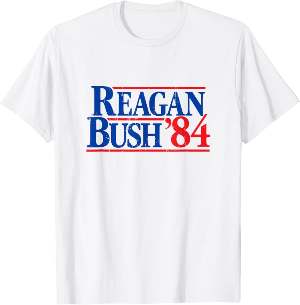 Reagan Bush '84 Vintage Republican T-Shirt | Amazon (US)