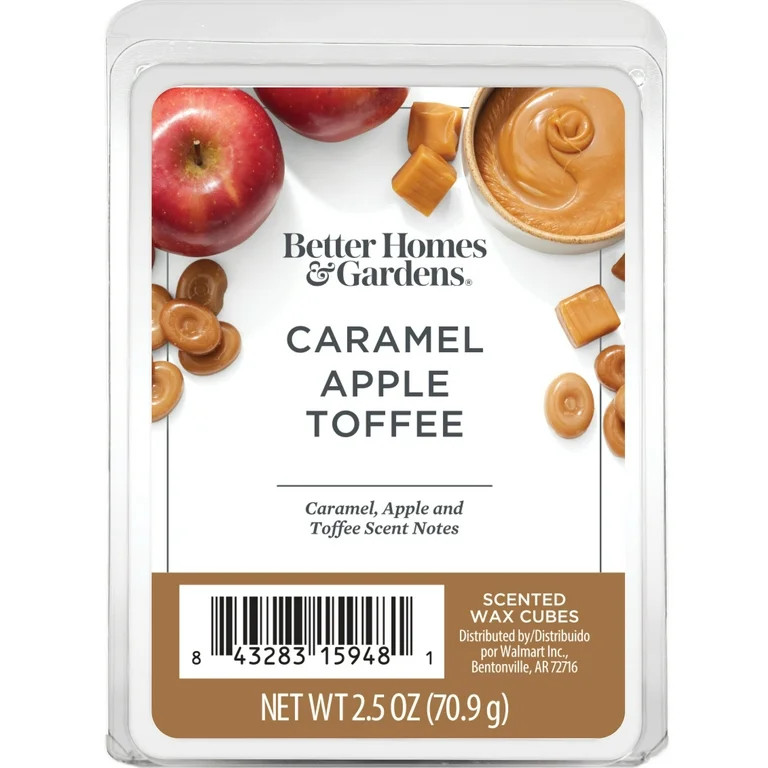 Caramel Apple Toffee Scented Wax Melts, Better Homes & Gardens, 2.5 oz (1-Pack) | Walmart (US)