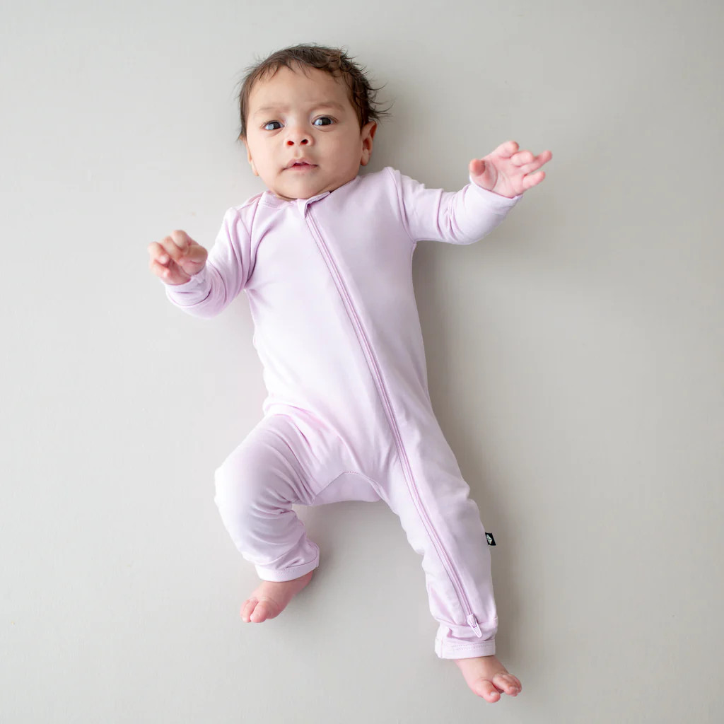 Zippered Romper in Thistle | Kyte Baby