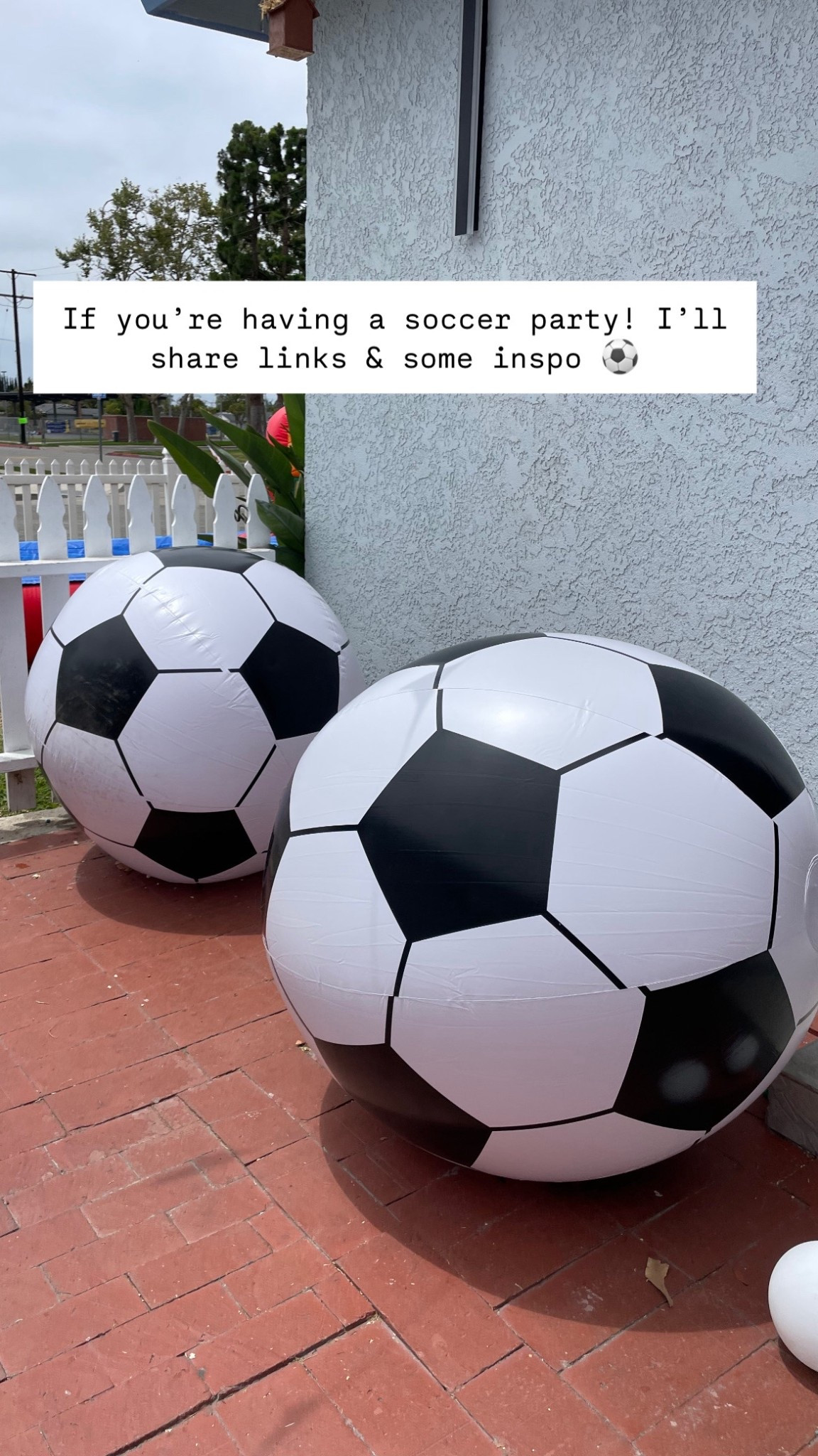 The kids had so much fun with these huge inflatable soccer balls! 