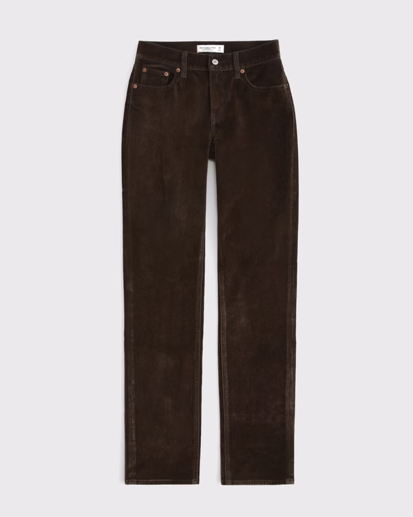 Women's Curve Love Mid Rise 90s Straight Jean | Women's Clearance | Abercrombie.com | Abercrombie & Fitch (US)