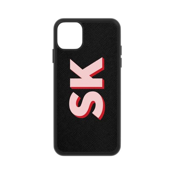 Black Saffiano Leather iPhone 12 Pro Max Case 11 Mini XS Xr X | Etsy | Etsy (US)