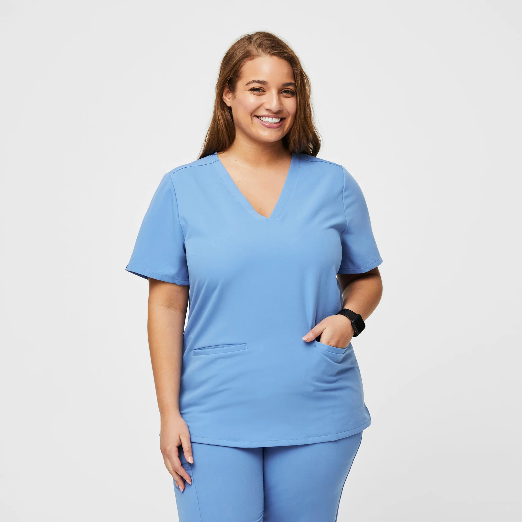 Women's Casma Three-Pocket Scrub Top™ - Ceil Blue · FIGS | FIGS
