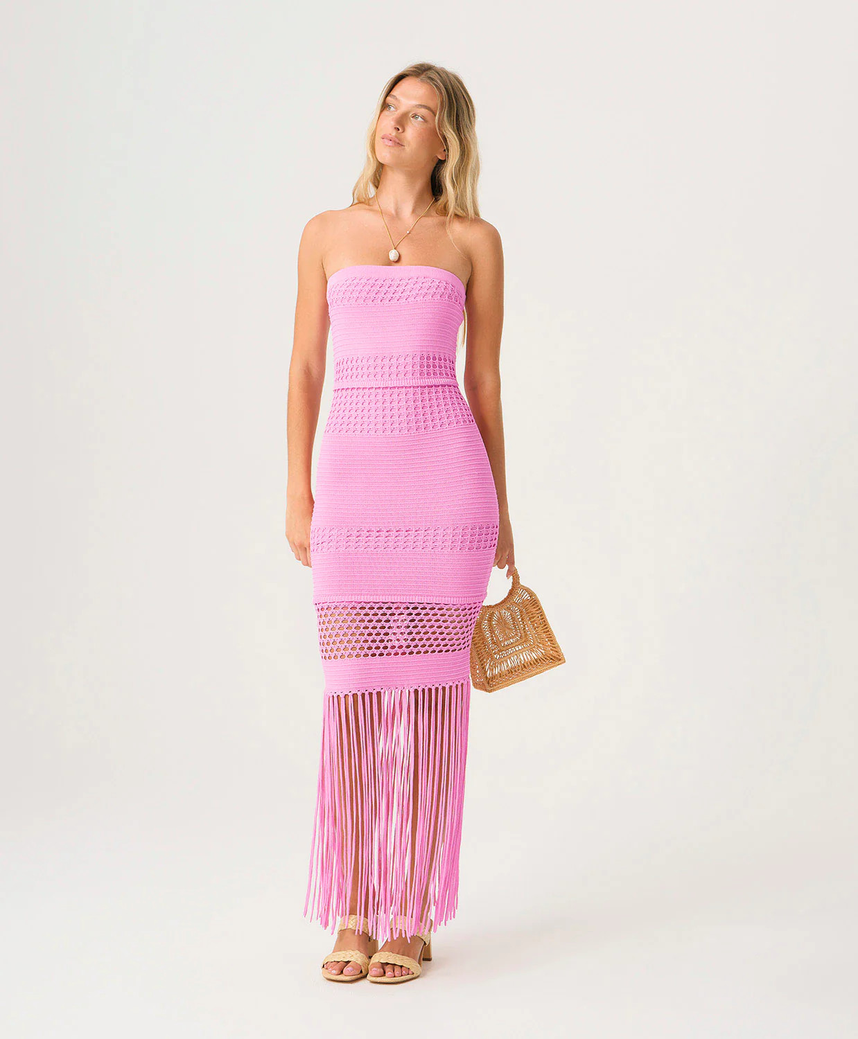 Rosé Melissa Fringe Dress | PQ Swim | PQ Swim